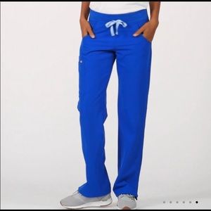 Figs Kade Cargo Scrub Pants Blue Size XS Petite